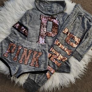 VS pink 3pcs outfit medium